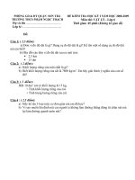 Đề kiểm tra kì I Vật Lý -6