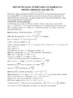 ỨNG DỤNG ĐK CÓ NGHIỆM PT BẬC 2