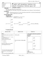 Tiết 61 PT,BPT Qui Về Bậc Hai