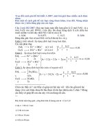 Trao đổi cách giải một bài tập Hóa khối A 2007