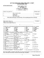 Đề thi HSG Tỉnh 11