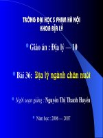 Bài 36: Địa lý ngành chăn nuôi
