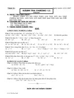 KIỂM TRA ! TIẾT CÓ ĐÁP ÁNVAF BIỂU ĐIỂM CHI TIẾT