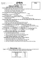 Đề kiểm tra tiết 18 lớp 9