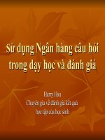 Sử dụng Ngân hàng câu hỏi trong dạy học và đánh giá