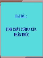Tính chất cơ bản của phan thức