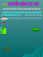 Bài 1. Chuyển Động Cơ Học