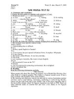 Đề KT học kỳ 1