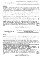 Chọn HS giỏi VL lớp 10