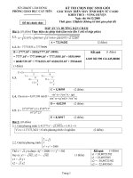 de dap án casio THCS 0809