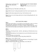 Bộ đề thi+Đáp án Công nghệ 7-8 (THCS Thuận Hòa)