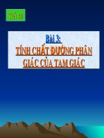 Chương III - Bài 3: Tính chất đường phân giác của tam giác