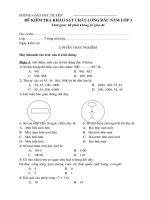 Đề kiểm tra đầu năm lớp 3 dành cho HSG