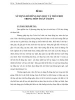 Sử dụng ĐDDH và trò chơi trong môn Toán lớp 1