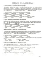Improving Our Reading Skills