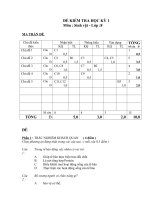 Noel 2008-Đề thi Sinh HK1 và đáp án lớp 8 (Đề 01)