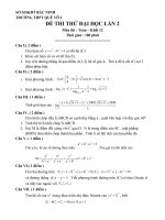 ĐỀ THI THỬ ĐẠI HỌC THEO CHƯƠNG TRÌNH  MỚI