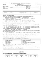 ĐỀ VÀ ĐÁP ÁN KIỂM TRA HỌC KỲ I NGỮ VĂN LỚP 9-CHẴN.doc