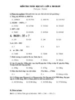 Đề KTDK HK1- Toan 4