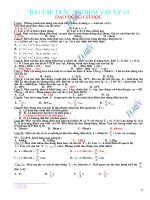 Bài tập trắc nghiệm vật lí 12