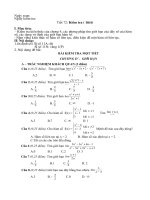 kiểm tra 1 tiết -Đại số - tiết 72