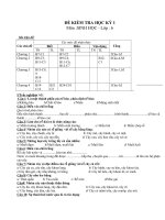 Noel 2008-Đề thi Sinh HK1 và đáp án lớp 6 (Đề 02)