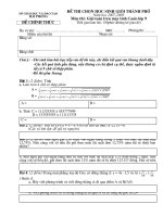 Đề thi học sinh giỏi giải toán trên máy tính (Hải Phòng 2006-2007)