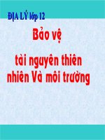 BẢO VỆ TÀI NGUYÊN THIÊN NHIÊN VÀ MÔI TRƯỜNG VIỆT NAM