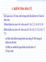 Các số đặc trưng của mẫu số liệu