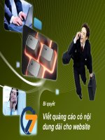 Bí quyếtViết quảng cáo có nộidung dài cho website