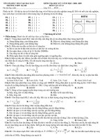 Đề KTHK I Vật lý 12