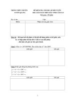 đề kiểm tra lập đội tuyển thi máy tính casio