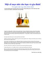 Một số mẹo nhỏ cho bạn và gia đình!