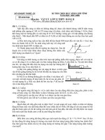 Đề thi HSG tỉnh Bảng B môn Vật lý