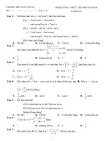 Kiểm tra chương Đạo hàm (đề 2)