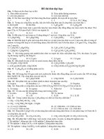 Đề thi thử ĐH môn Hoá