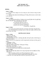 Đề thi và đáp án học kí 1môn Ngữ văn lớp 9 (mới)