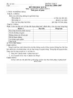 Đề kiểm tra HKII môn GDCD lớp 8