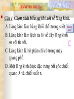 Bài 29: Thấu kính mỏng