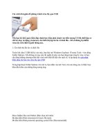 cách phòng tránh virut lây qua USB