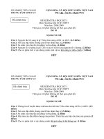 đề thi + đáp án HKI-lớp 10BTVH