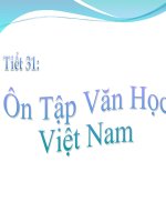 Tiết 31: Ôn tập Văn Học Việt Nam
