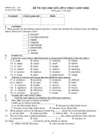 kiem tra HKII Lớp 8