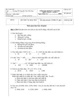 đề kiểm tra CHK1 môn toán 4 (2008-2009)