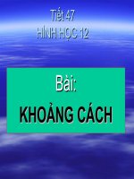 Tiết 47 : Khoảng cách