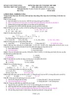 Đề kiểm tra học kỳ (chuyên ban)