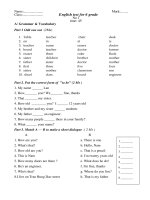 đề Kt anh 6 bài số 1