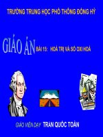 Hóa trị và số OXH