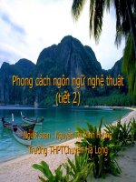 Tiết 84: Phong cách ngôn ngữ nghệ thuật