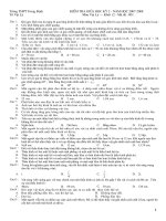 Kiểm tra Vật lý 12 học kỳ II